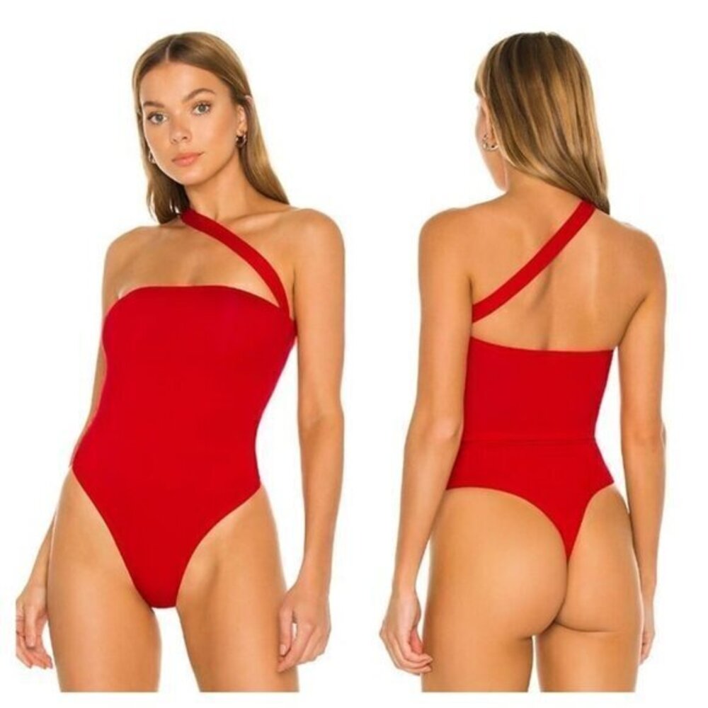Superdown Rony Asymmetrical Bodysuit - Red